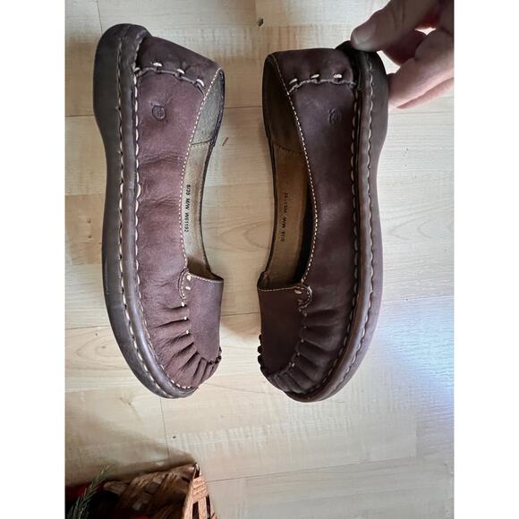Born Women’s Brown Comfort Flats Leather Loafers handmade Shoes 
in Mexico sz 8 - Picture 6 of 11